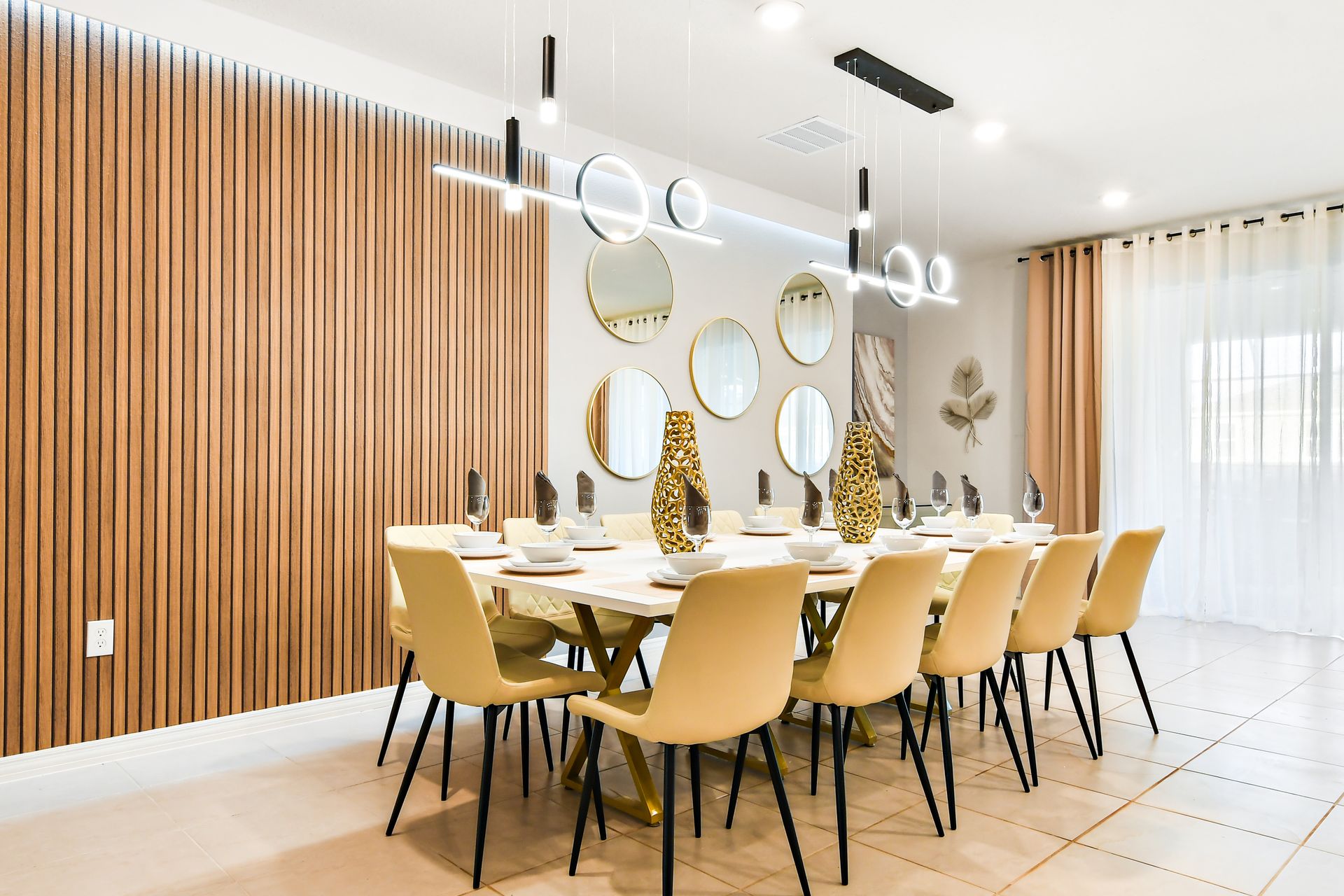 The large dining table is here for your wonderful family feast