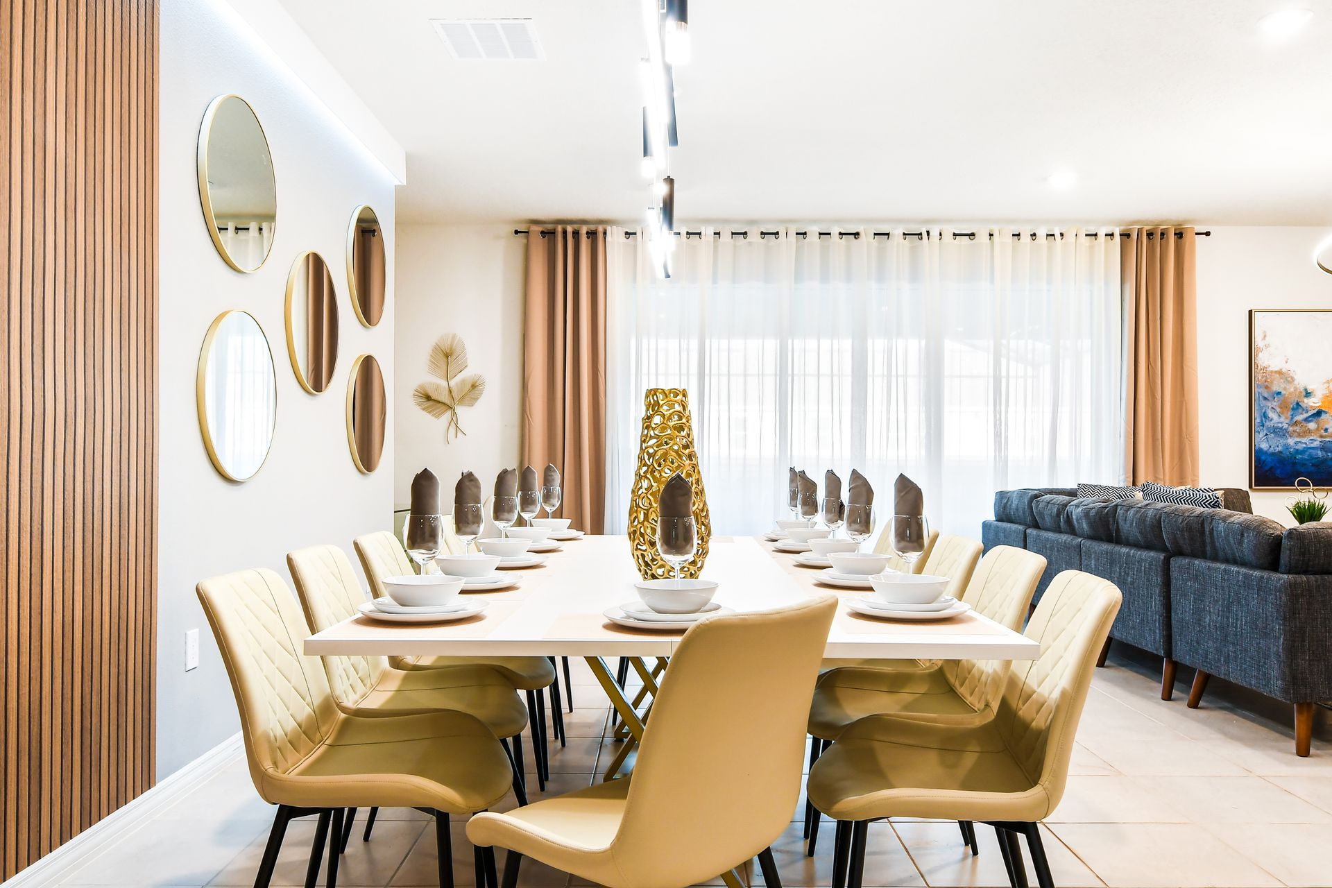 The large dining table is here for your wonderful family feast