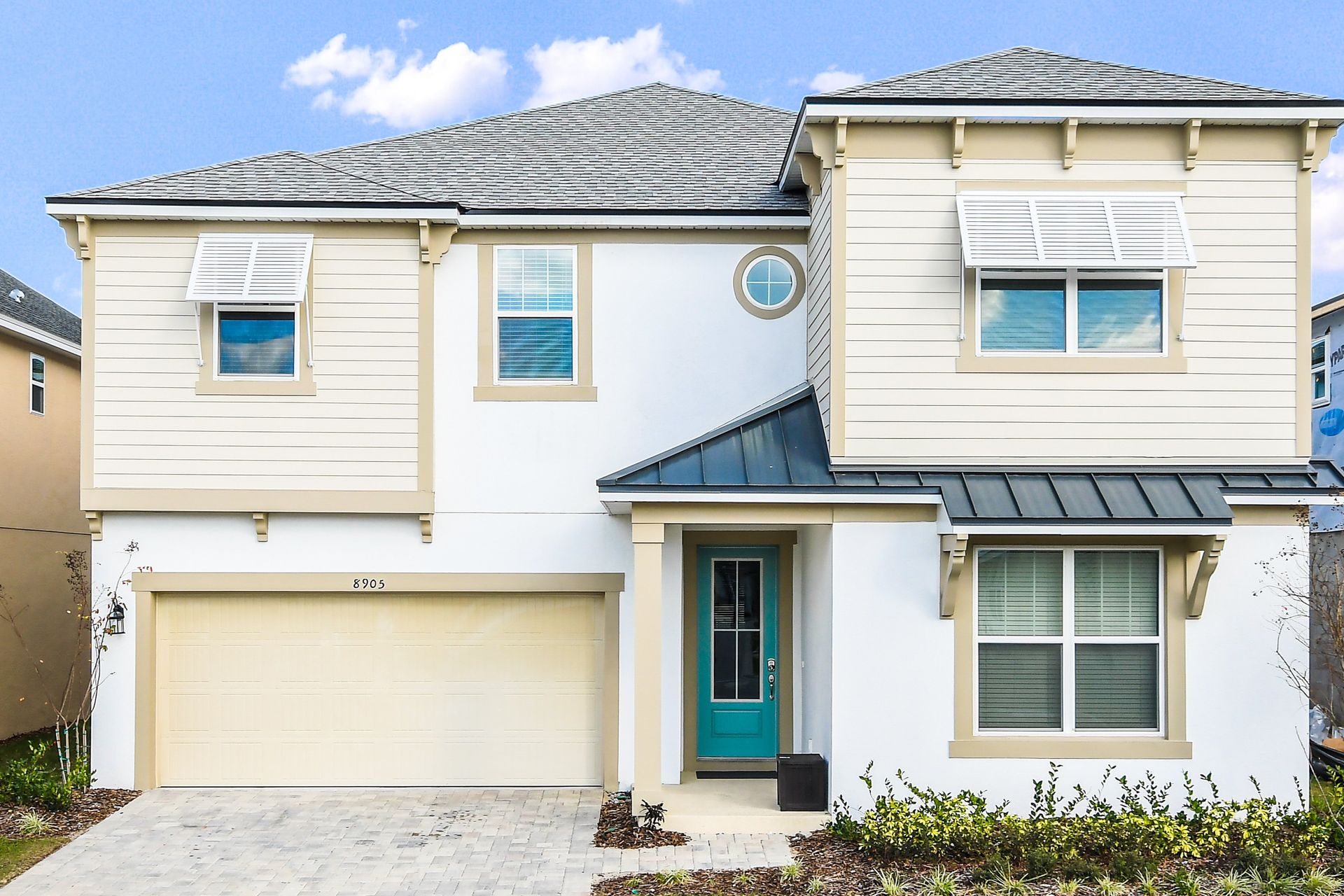 Modern family-friendly home with a bright exterior and spacious layout!