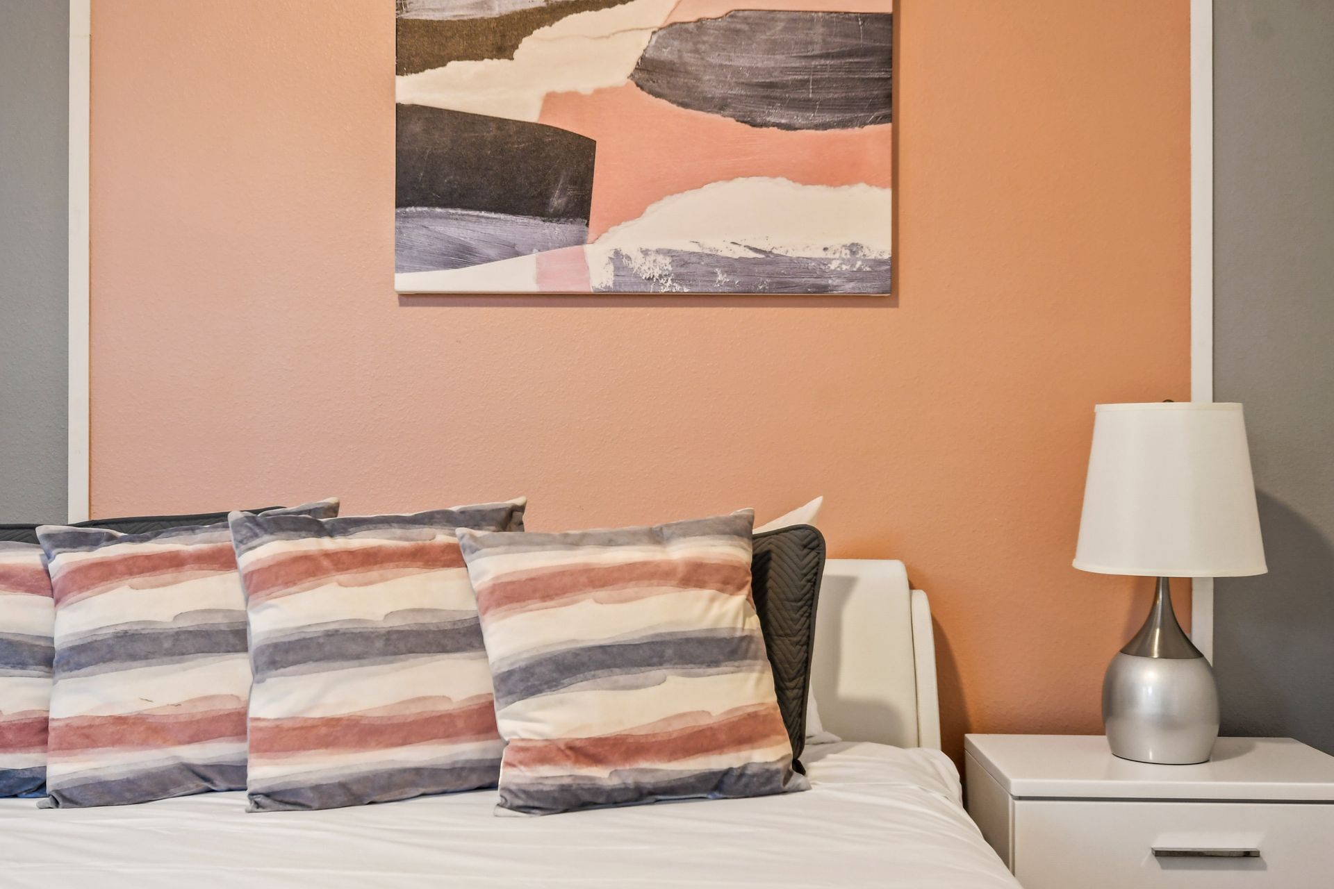 Unwind in our serene bedroom, offering you a tranquil oasis to relax and recharge.