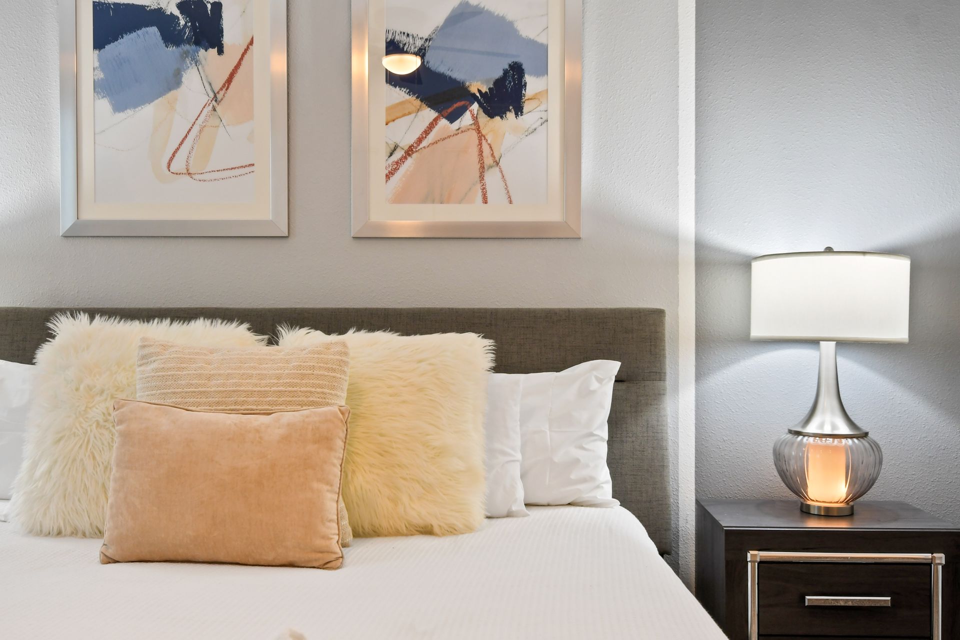 Enjoy a blissful night's sleep in our plush bedroom, designed for your utmost comfort.