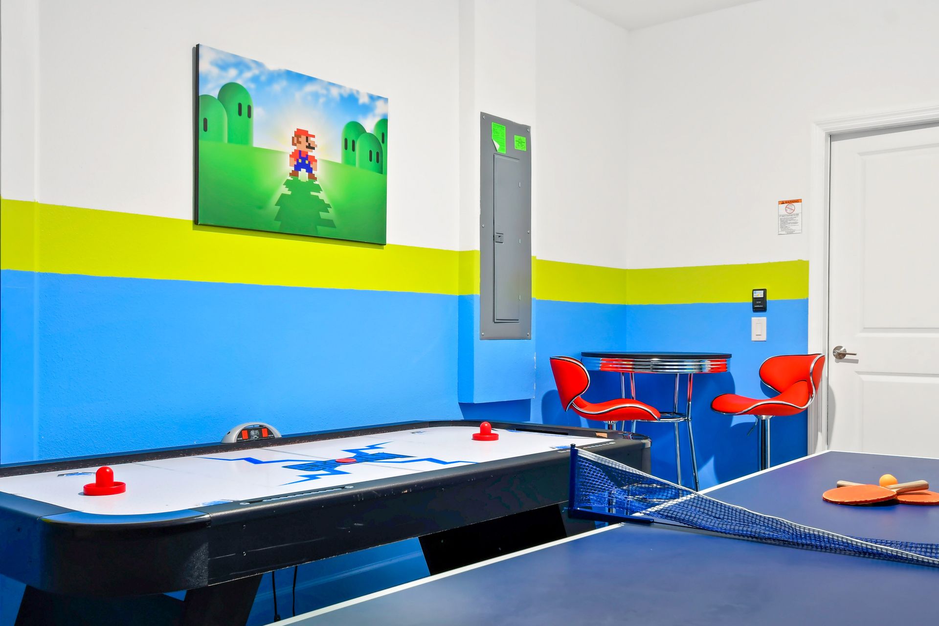 Indulge your inner fun in our game room, offering you a delightful way to unwind and have fun.