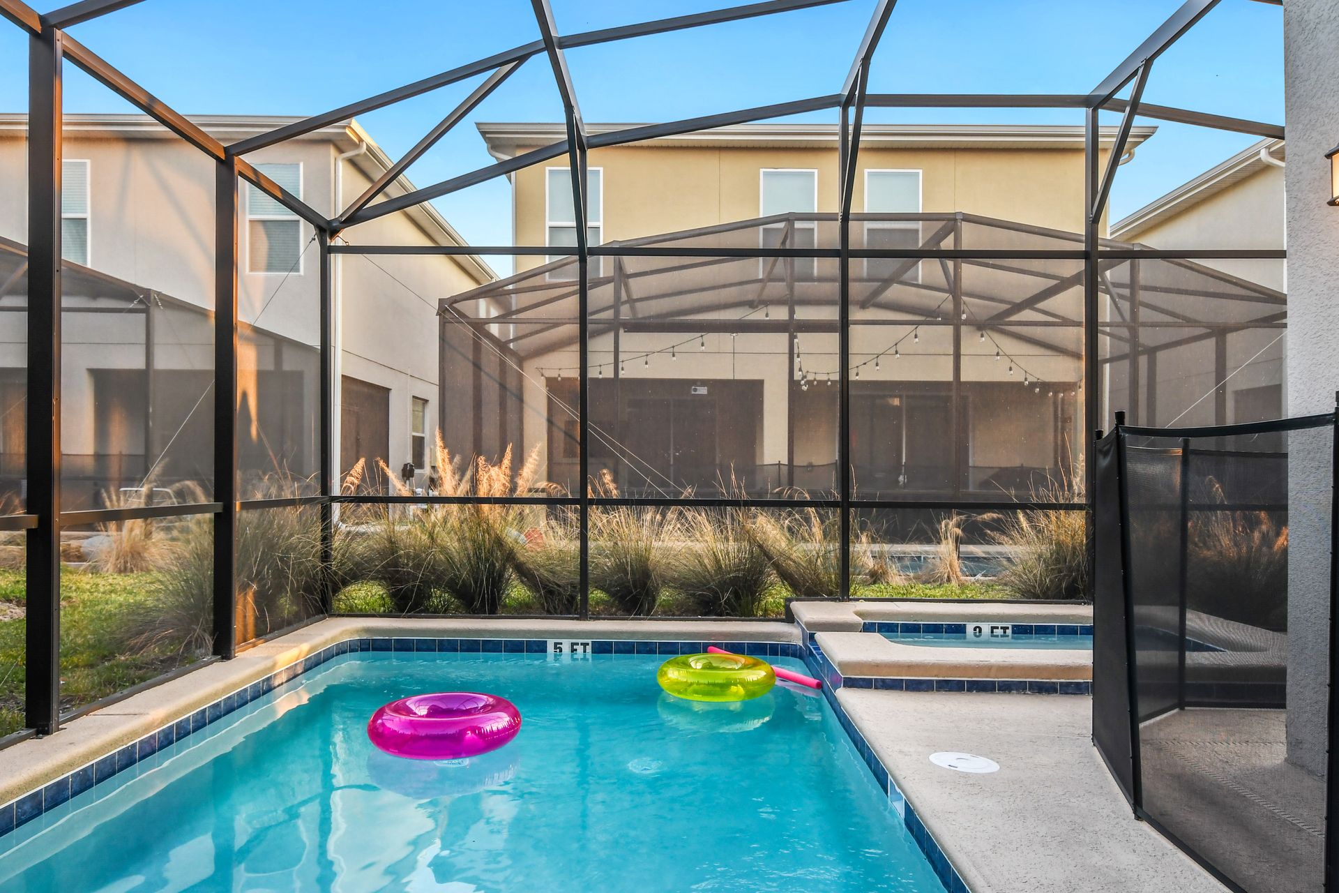 You'll have the screened in spa and pool all to yourself.