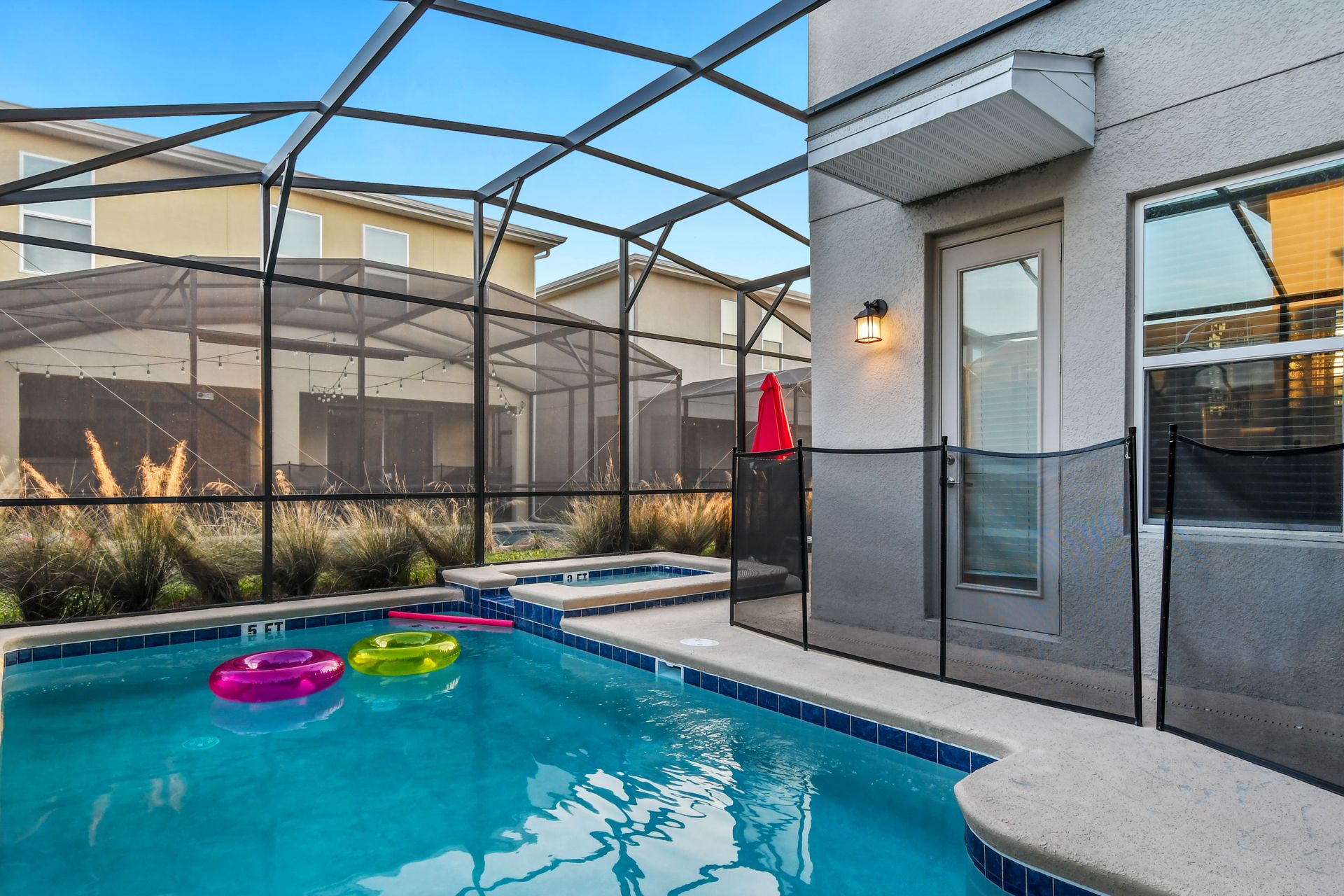 Enjoy a refreshing swim in our sparkling pool, providing you with a relaxing oasis.