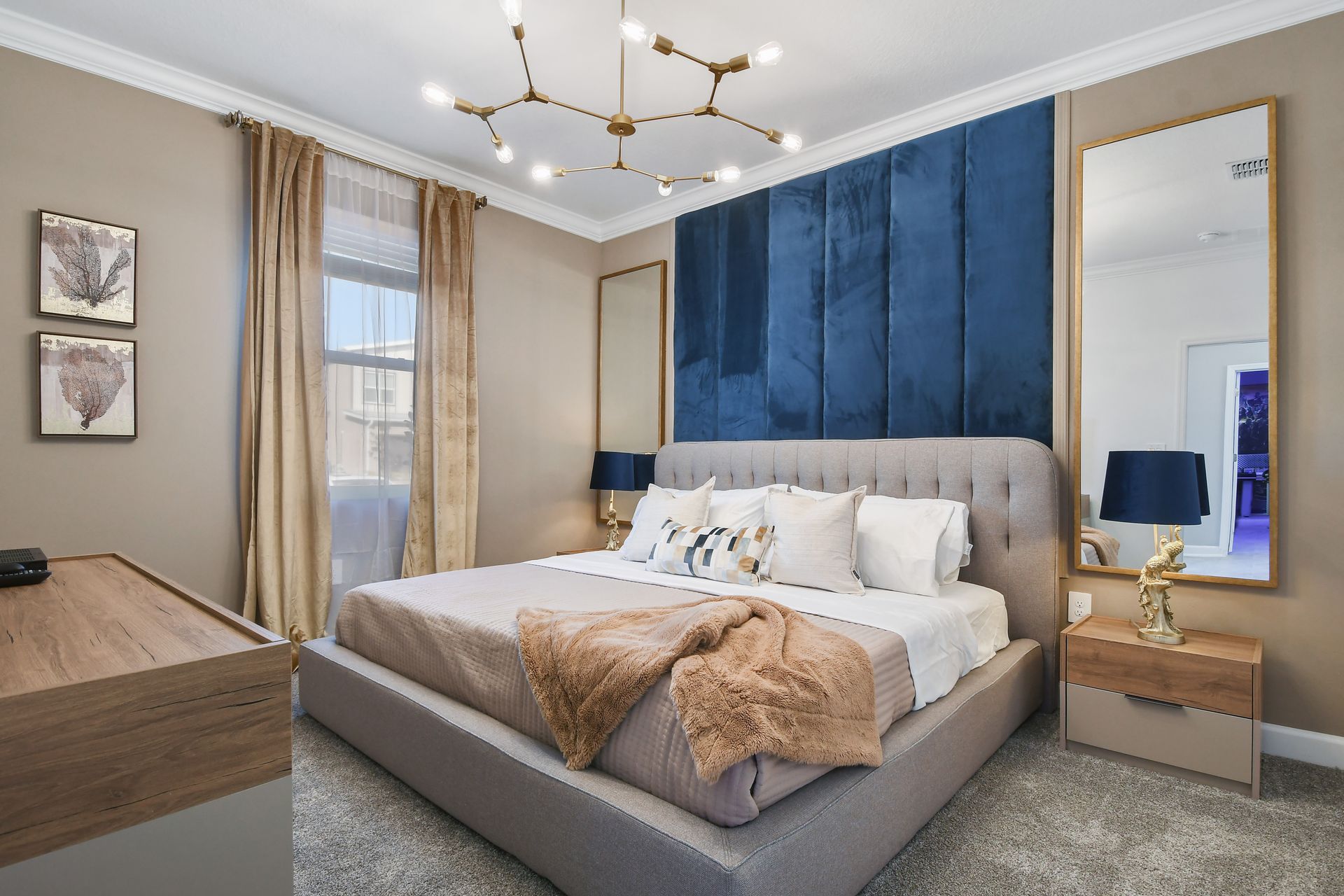 The spacious second bedroom with a comfortable king bed