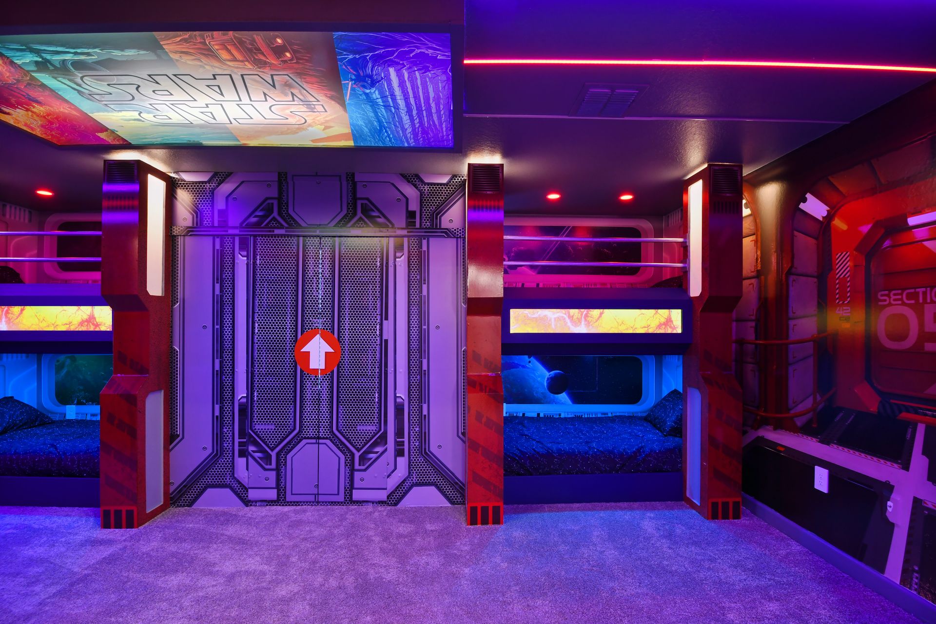 Sleep in a galaxy far, far away—epic Star Wars-themed bunk room adventure!