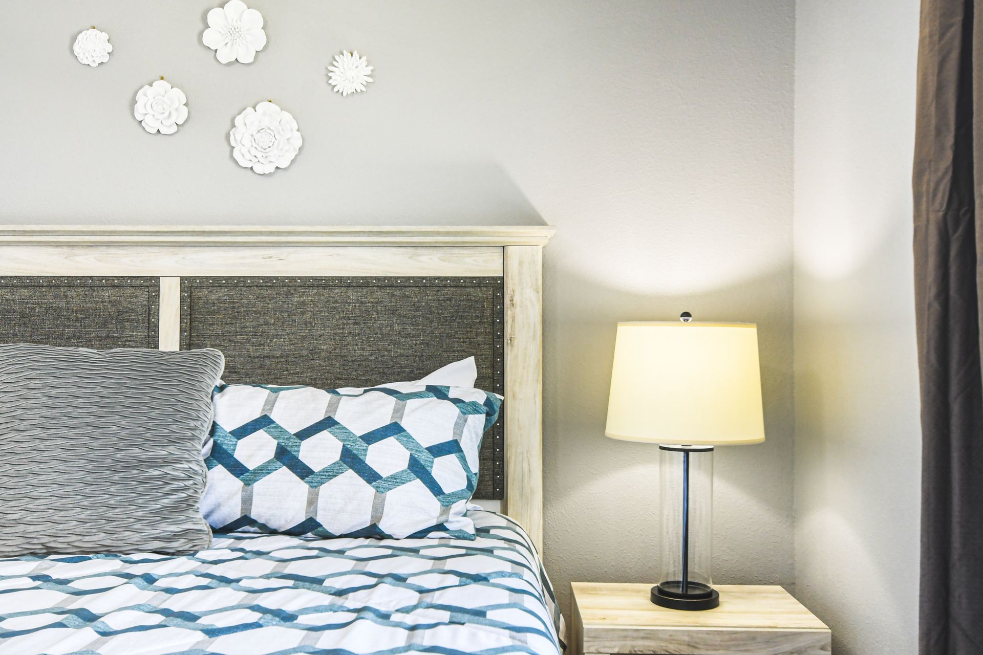 Cozy bedroom with chic decor, perfect for restful nights and stylish awakenings!