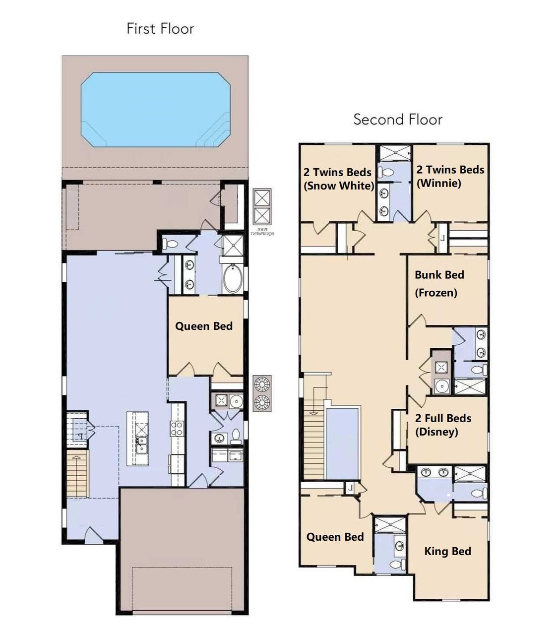 2D Floor Plan for your guide.