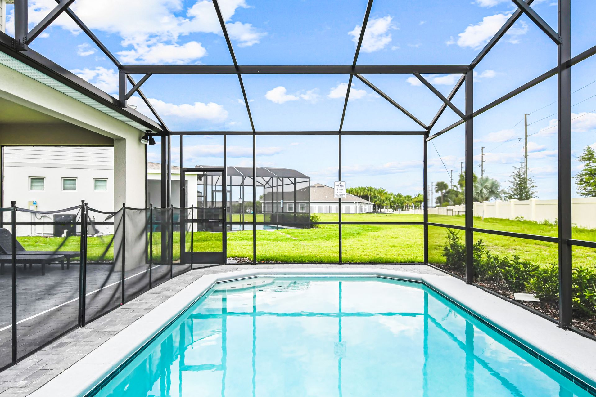 Enjoy a refreshing swim in our sparkling pool, providing you with a relaxing oasis.