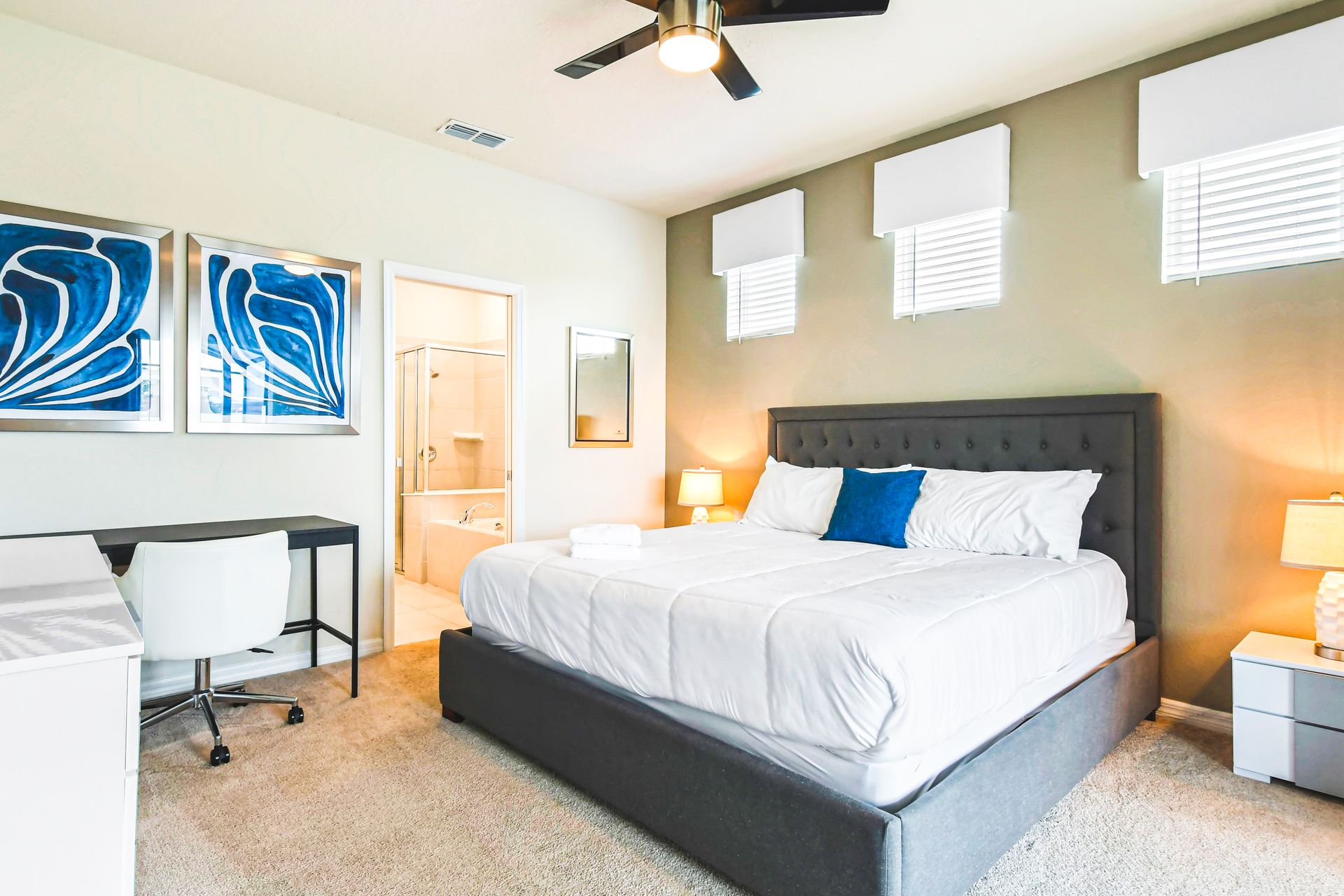 Relax in style in our elegant living room, providing you with a welcoming ambiance during your stay.