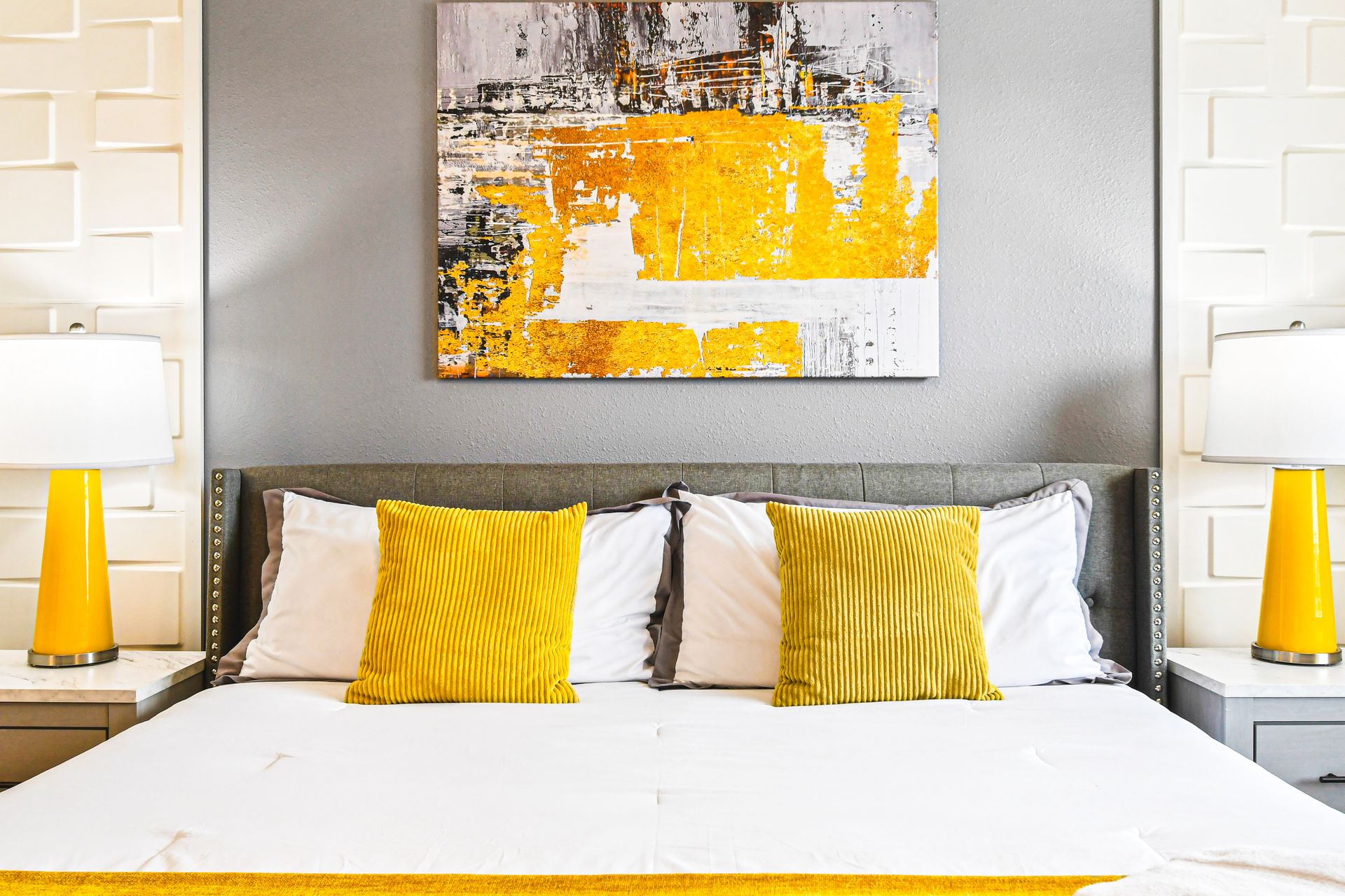 Enjoy a blissful night's sleep in our plush bedroom, designed for your utmost comfort.