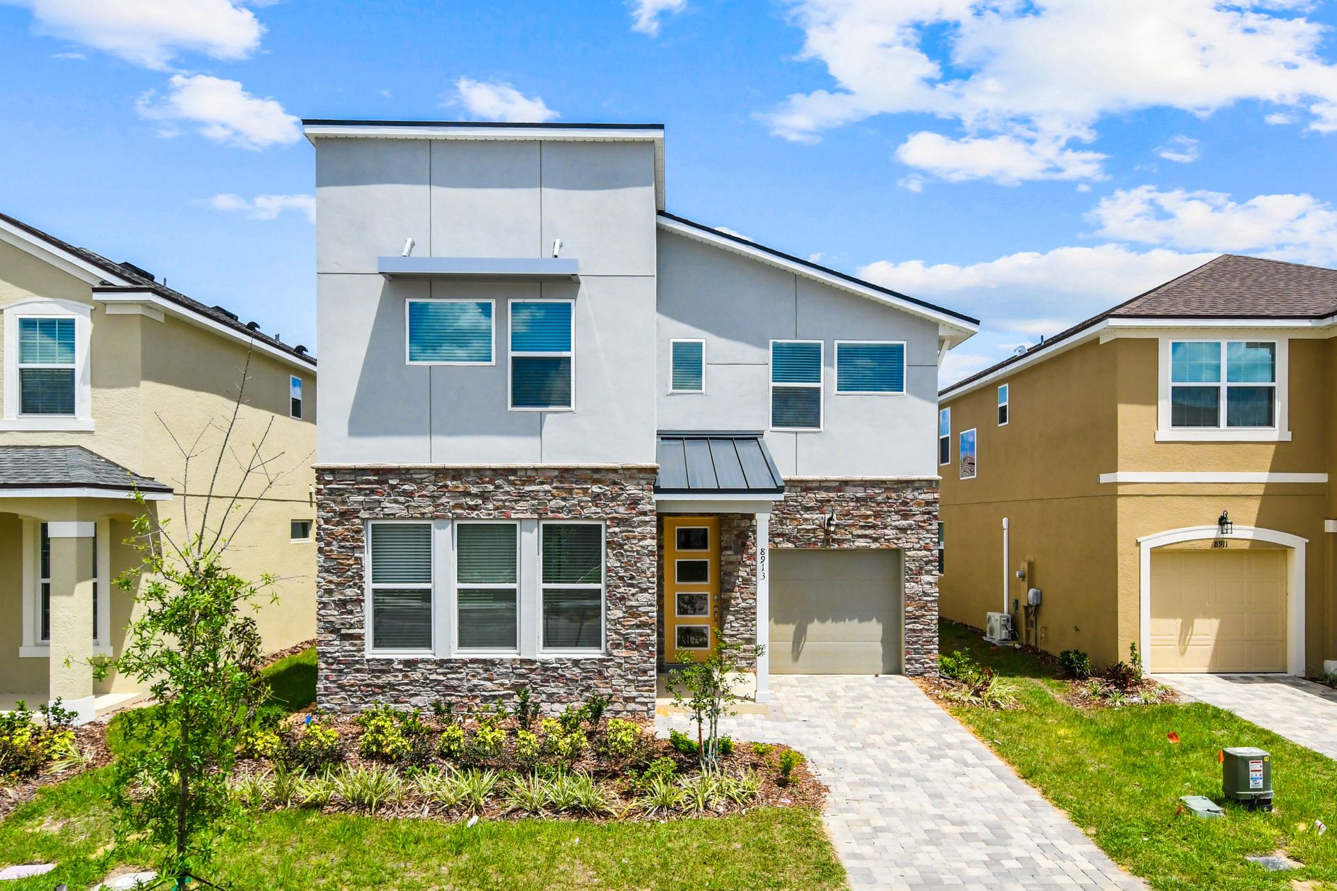 Modern 9BR villa with themed rooms, private pool, game room, and luxury vibes.