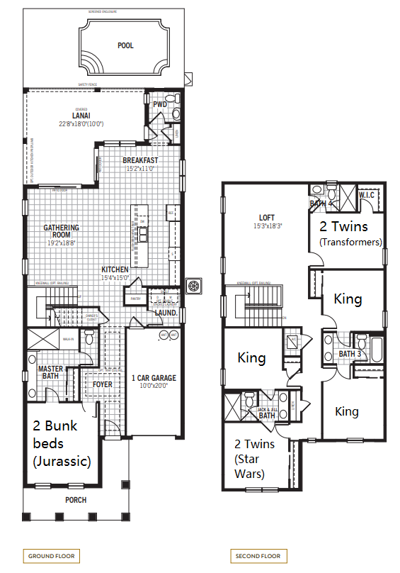 Themed 6BR villa w/ pool, game room, and luxury near Disney for family fun.