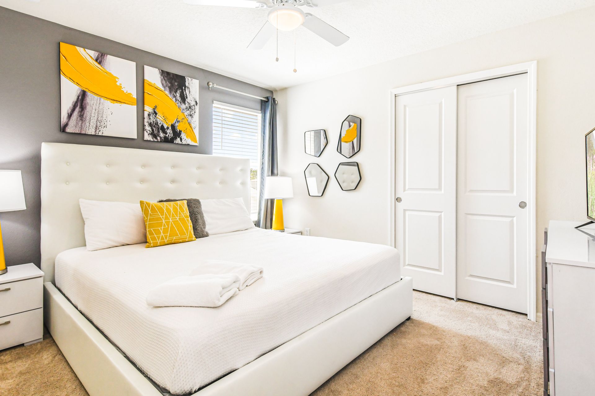 The spacious second bedroom with a comfortable king bed