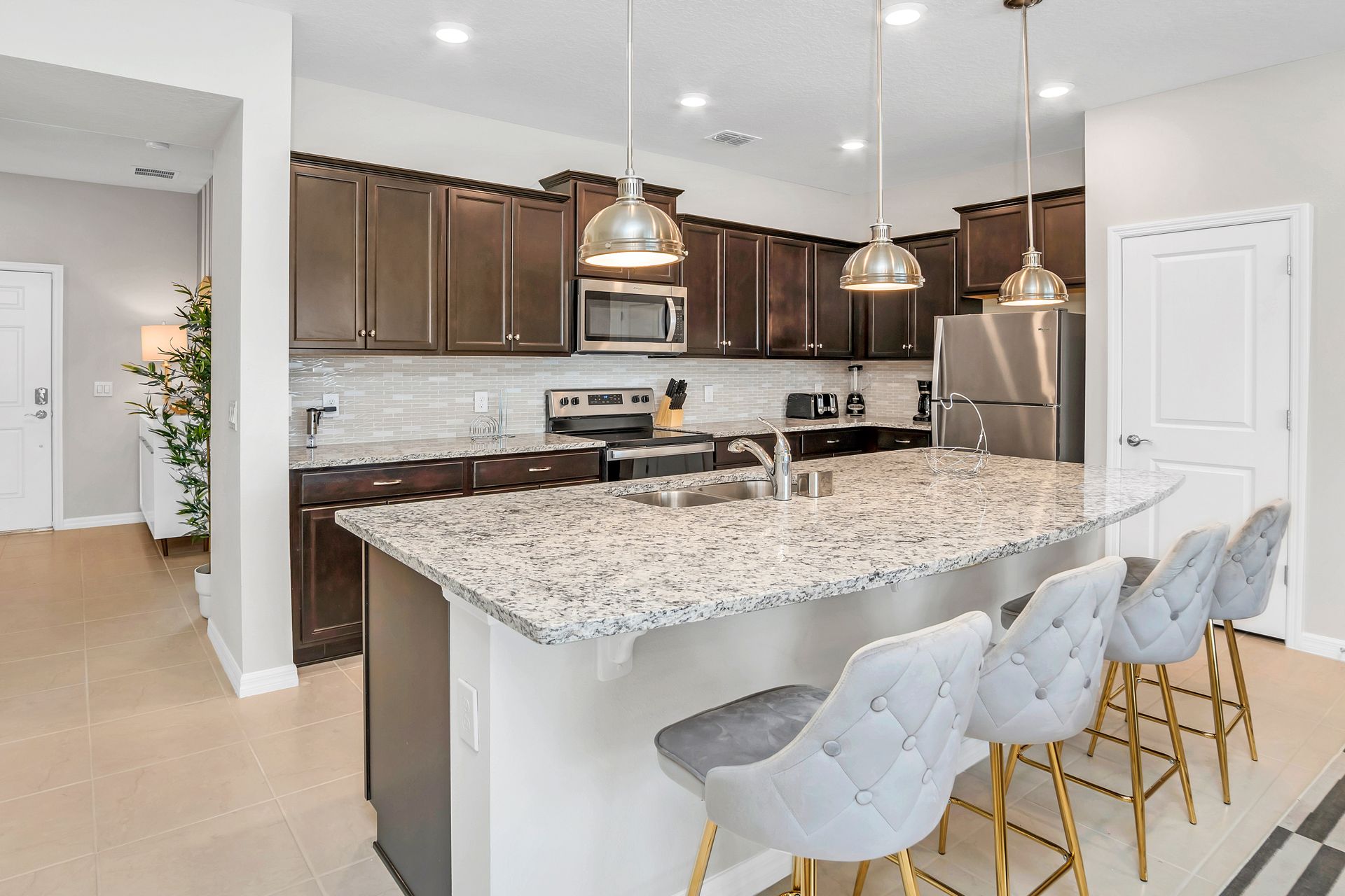 Prepare delicious meals in our stylish kitchen, designed to inspire your culinary adventures.