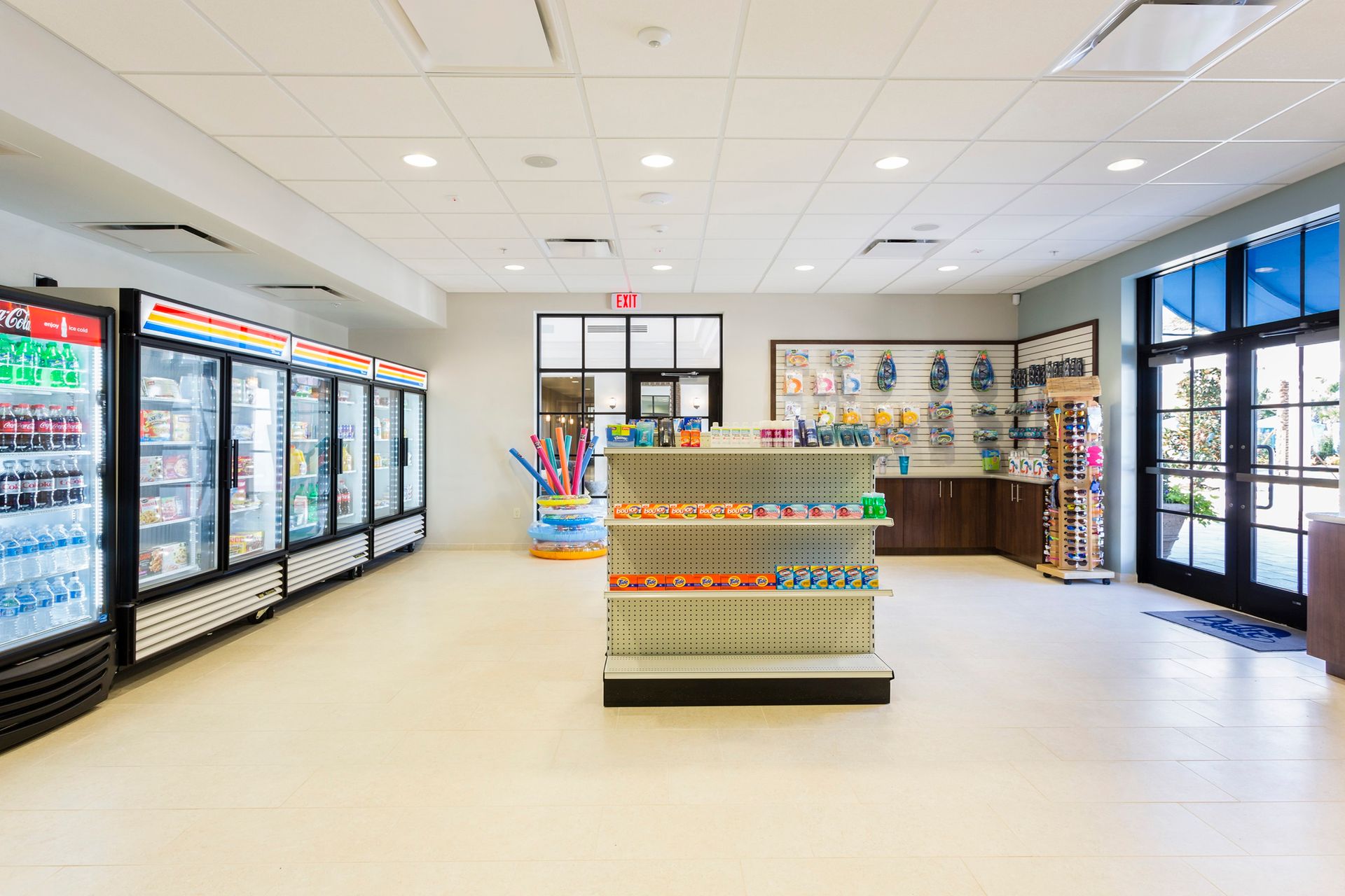 Convenient marketplace stocked with snacks, drinks, and essentials