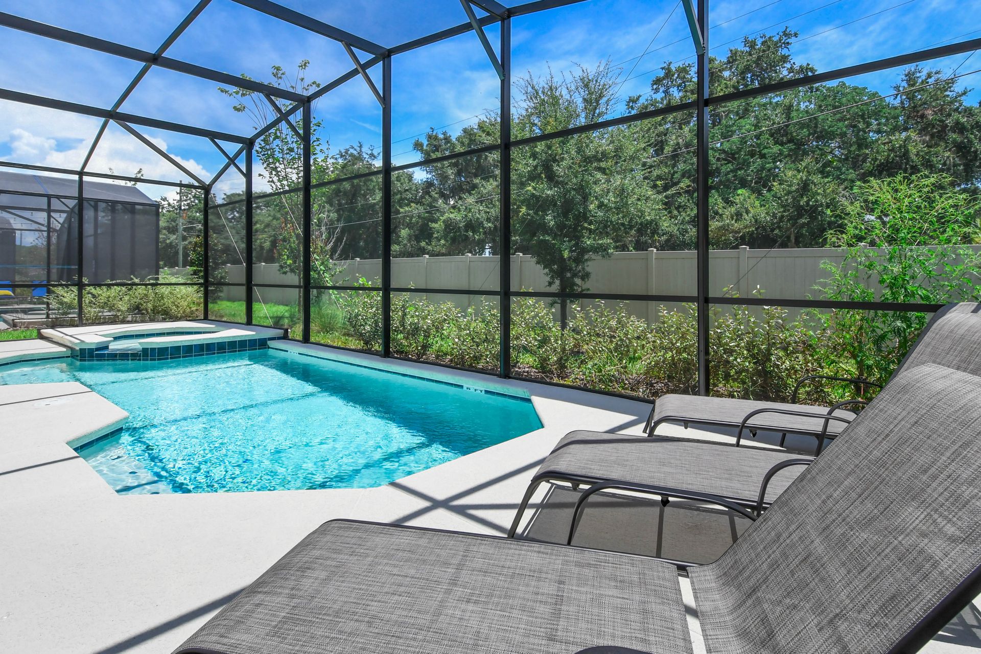 Relax by the poolside and soak up the sun in our beautiful pool, offering you a peaceful escape during your stay.