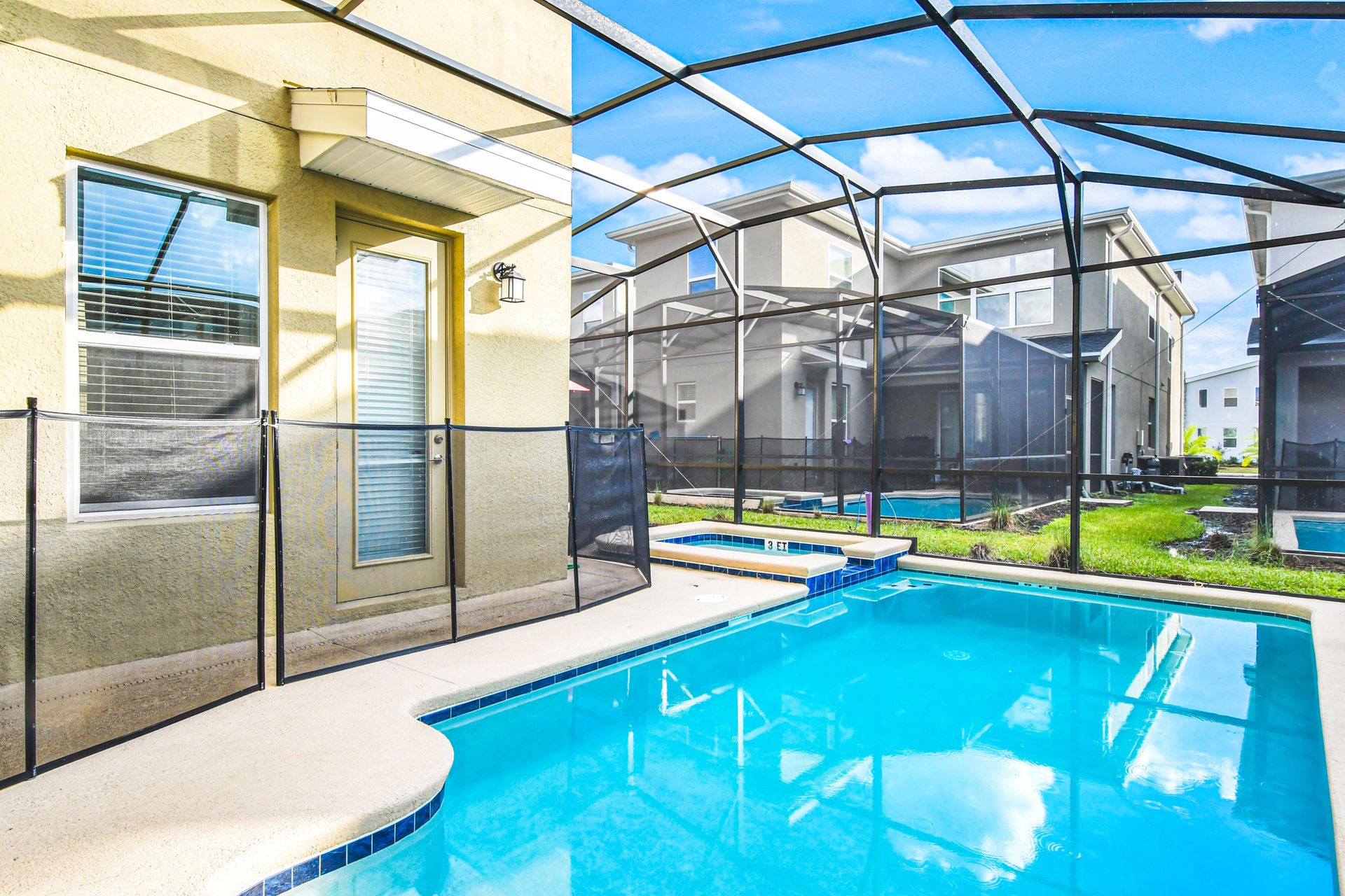 Enjoy a refreshing swim in our sparkling pool, providing you with a relaxing oasis.