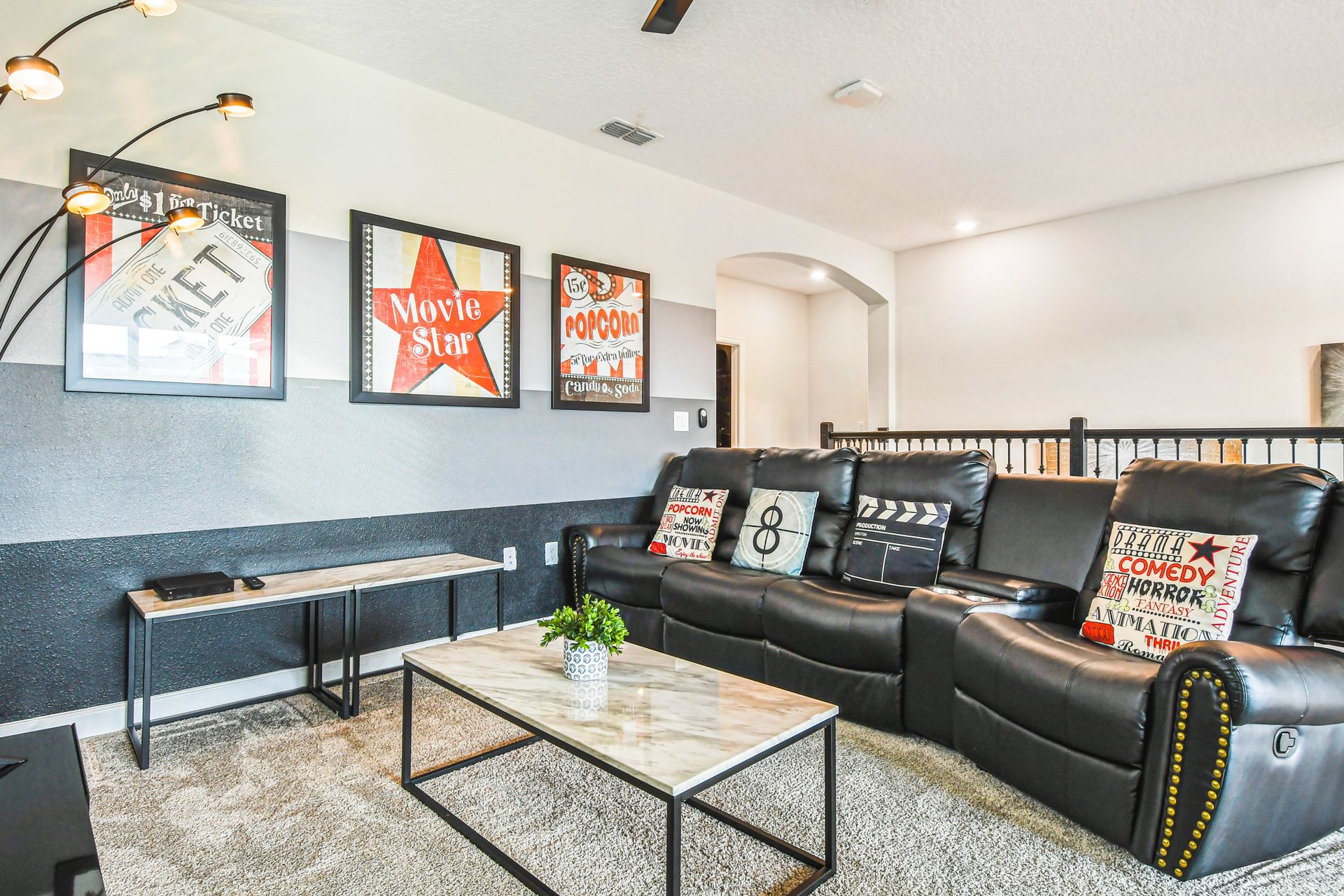 Relax in style in our elegant living room, providing you with a welcoming ambiance during your stay.