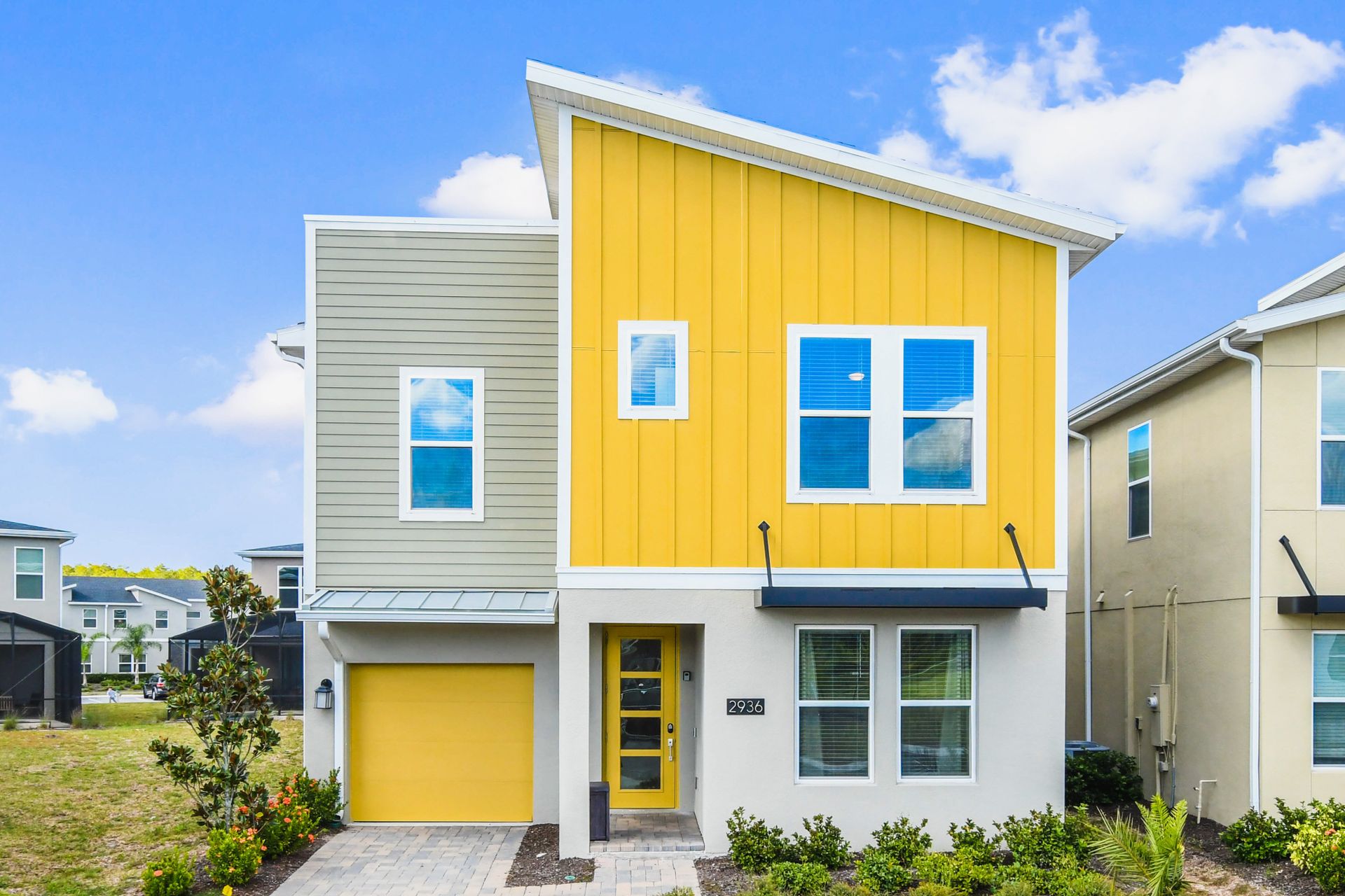 Vibrant modern home with bold design, bright interiors, and family-friendly charm