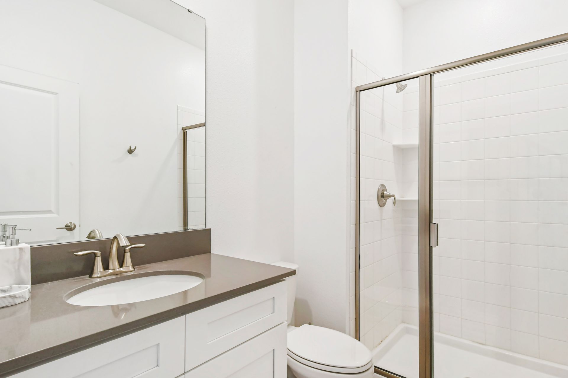 Pamper yourself in our elegant bathroom, offering you a relaxing oasis to unwind after a day of adventure.