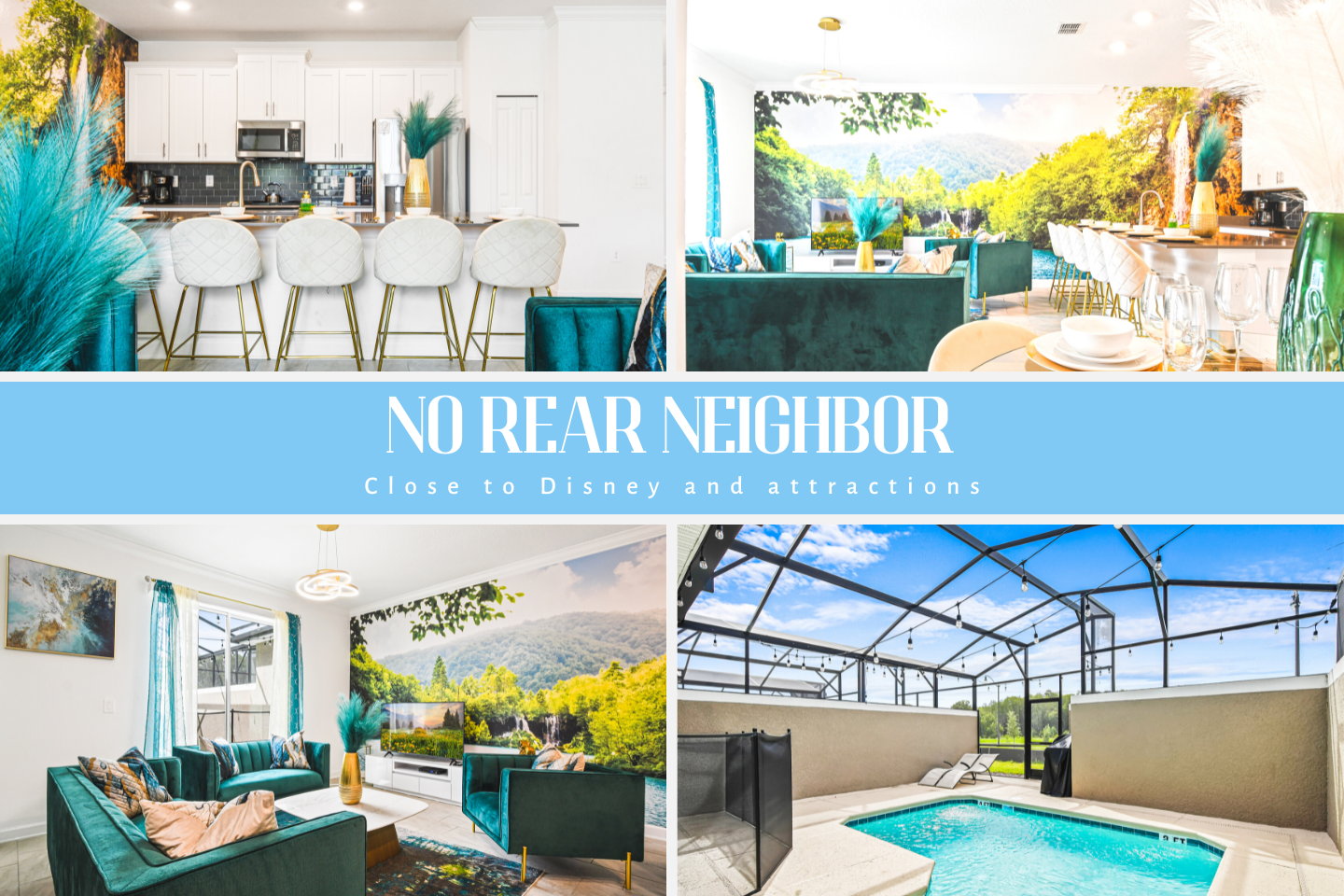 Features of the house include beautiful pool