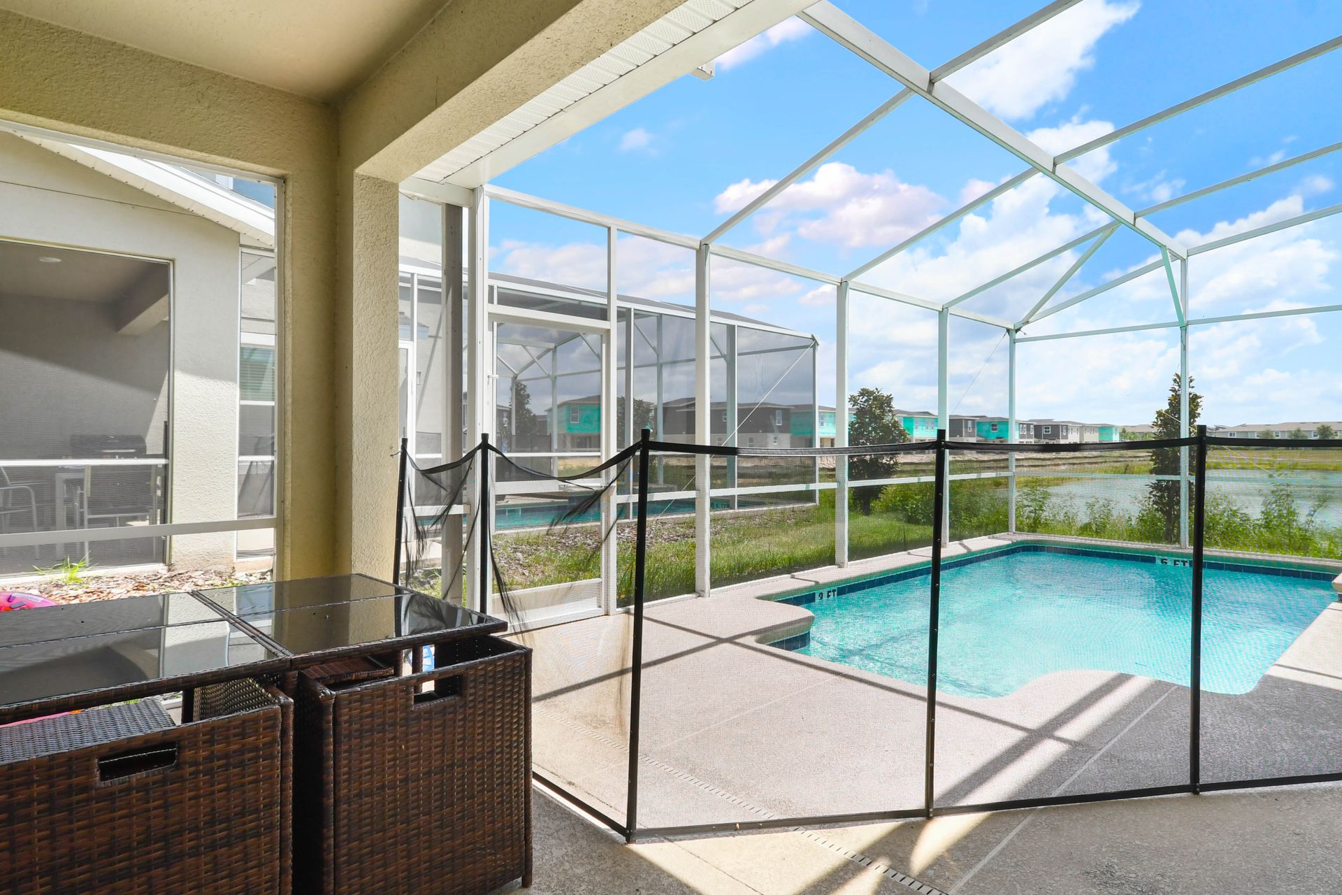 Relax by the poolside and soak up the sun in our beautiful pool, offering you a peaceful escape during your stay.