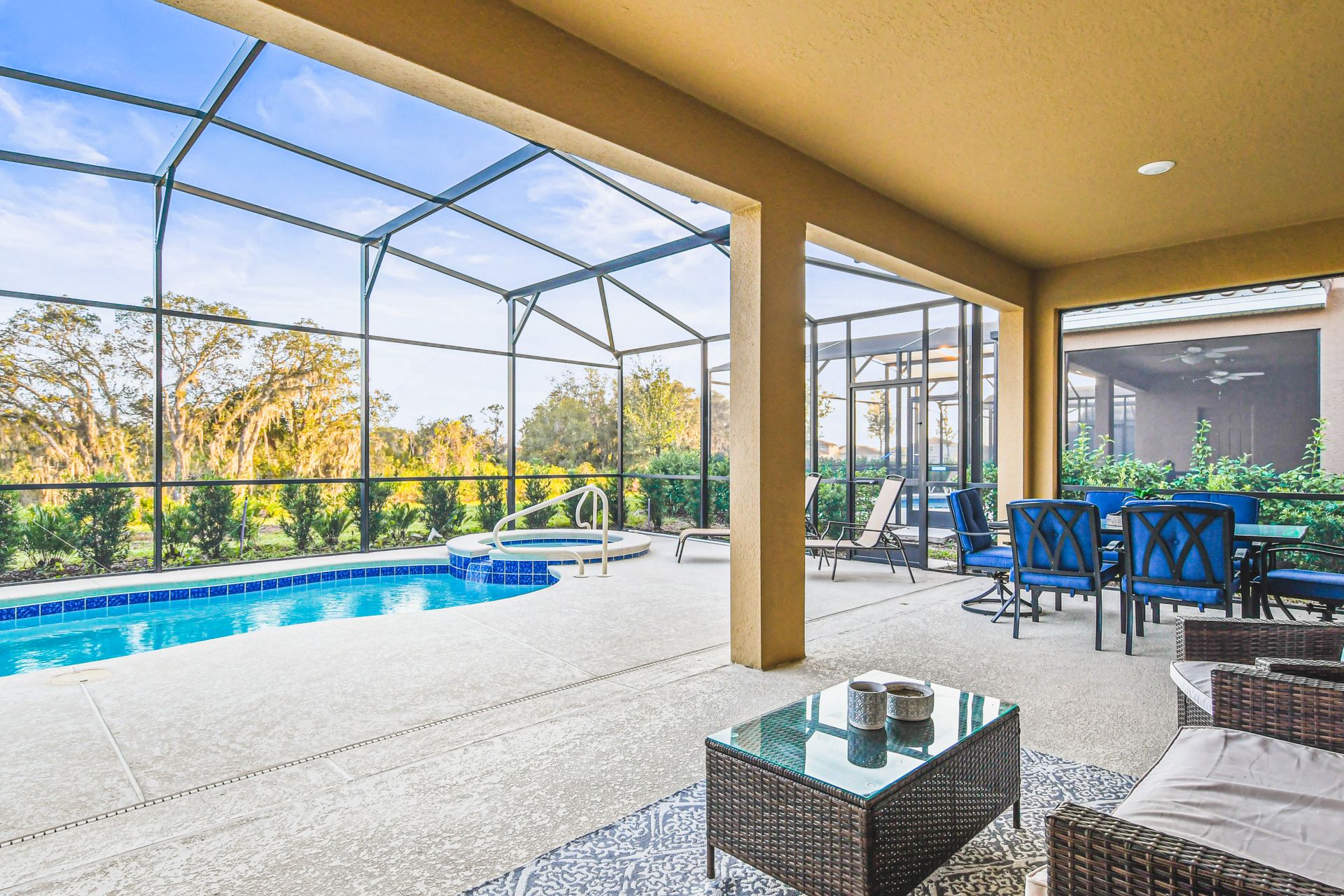 Enjoy a refreshing swim in our sparkling pool, providing you with a relaxing oasis.