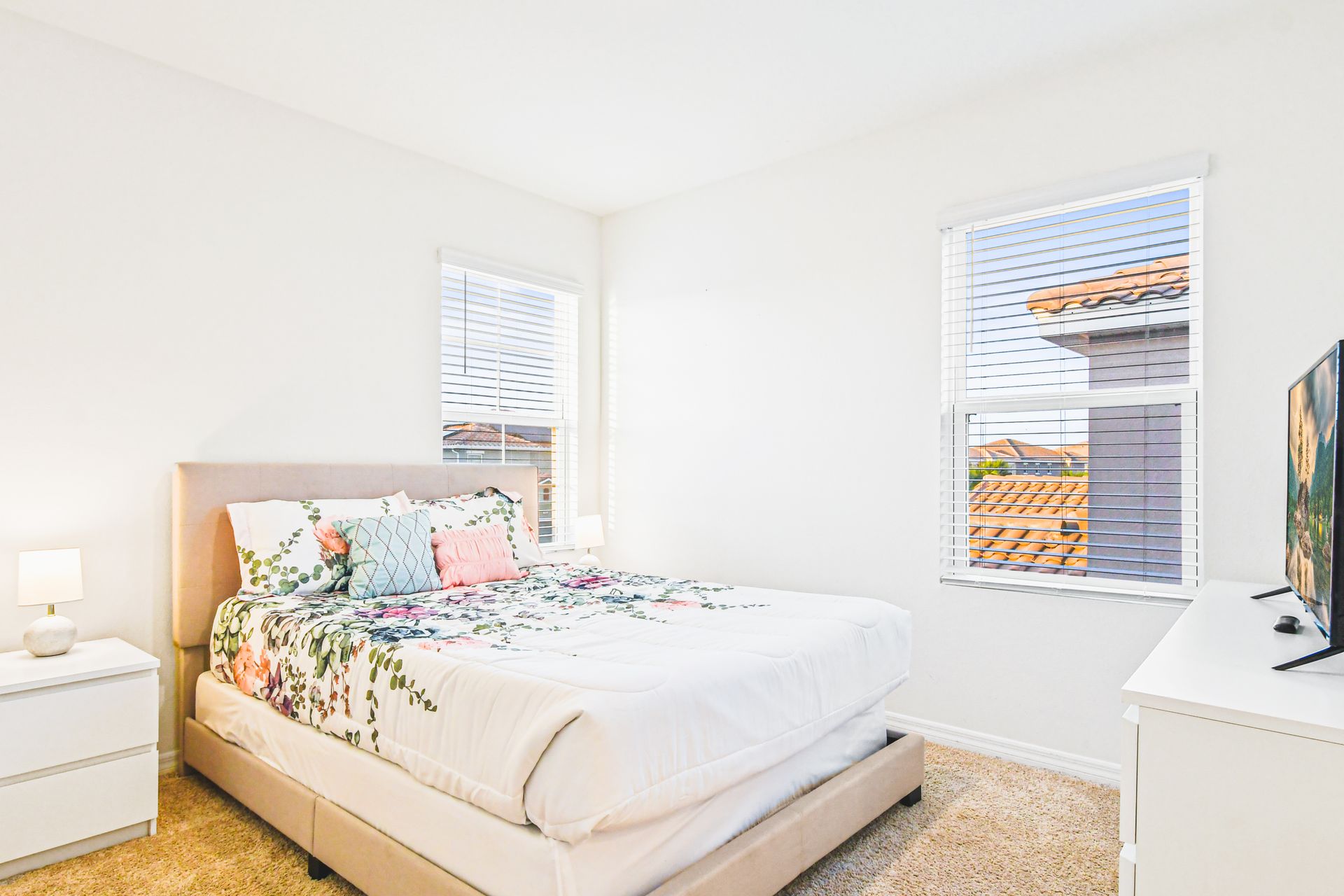 Unwind in our serene bedroom, offering you a tranquil oasis to relax and recharge.