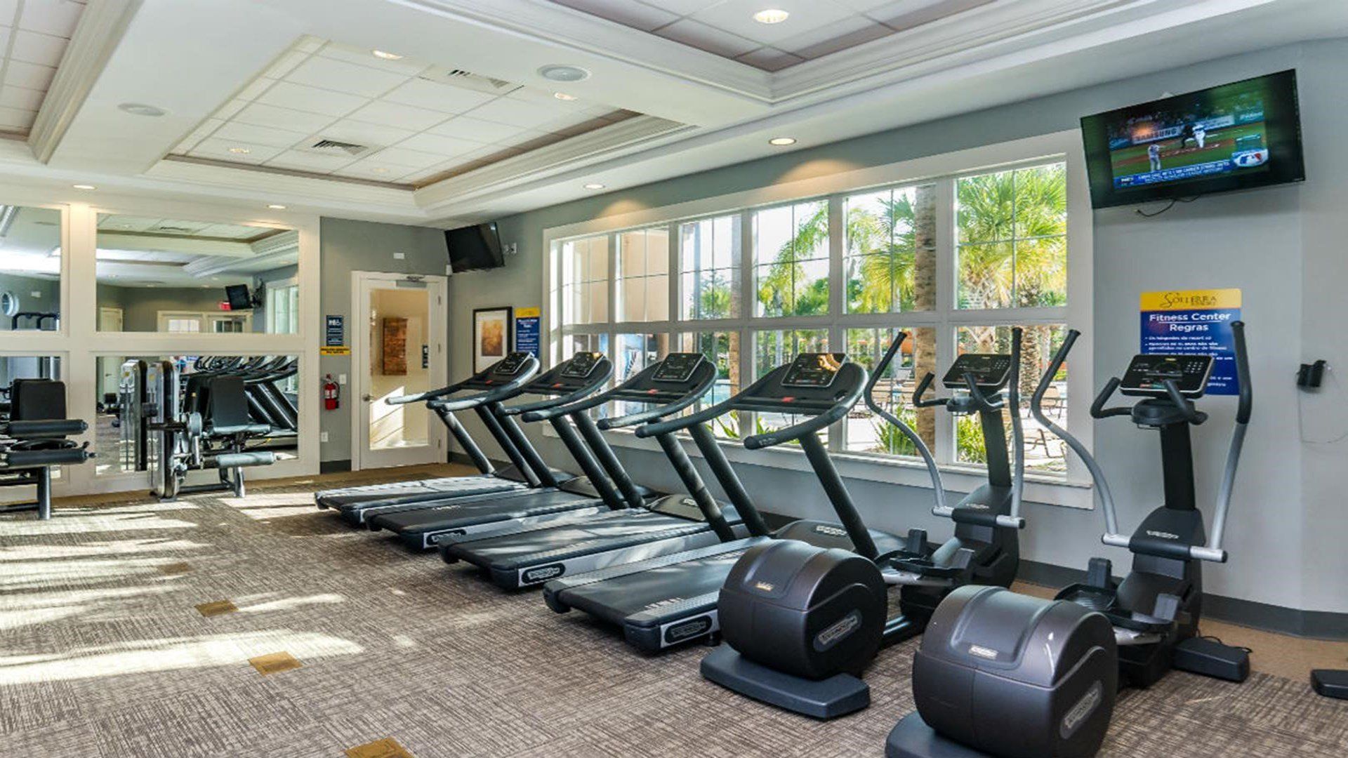 Resort Amenities - Stay active and energized during your stay with access to the resort state-of-the-art gym, offering everything you need for a fulfilling workout experience.