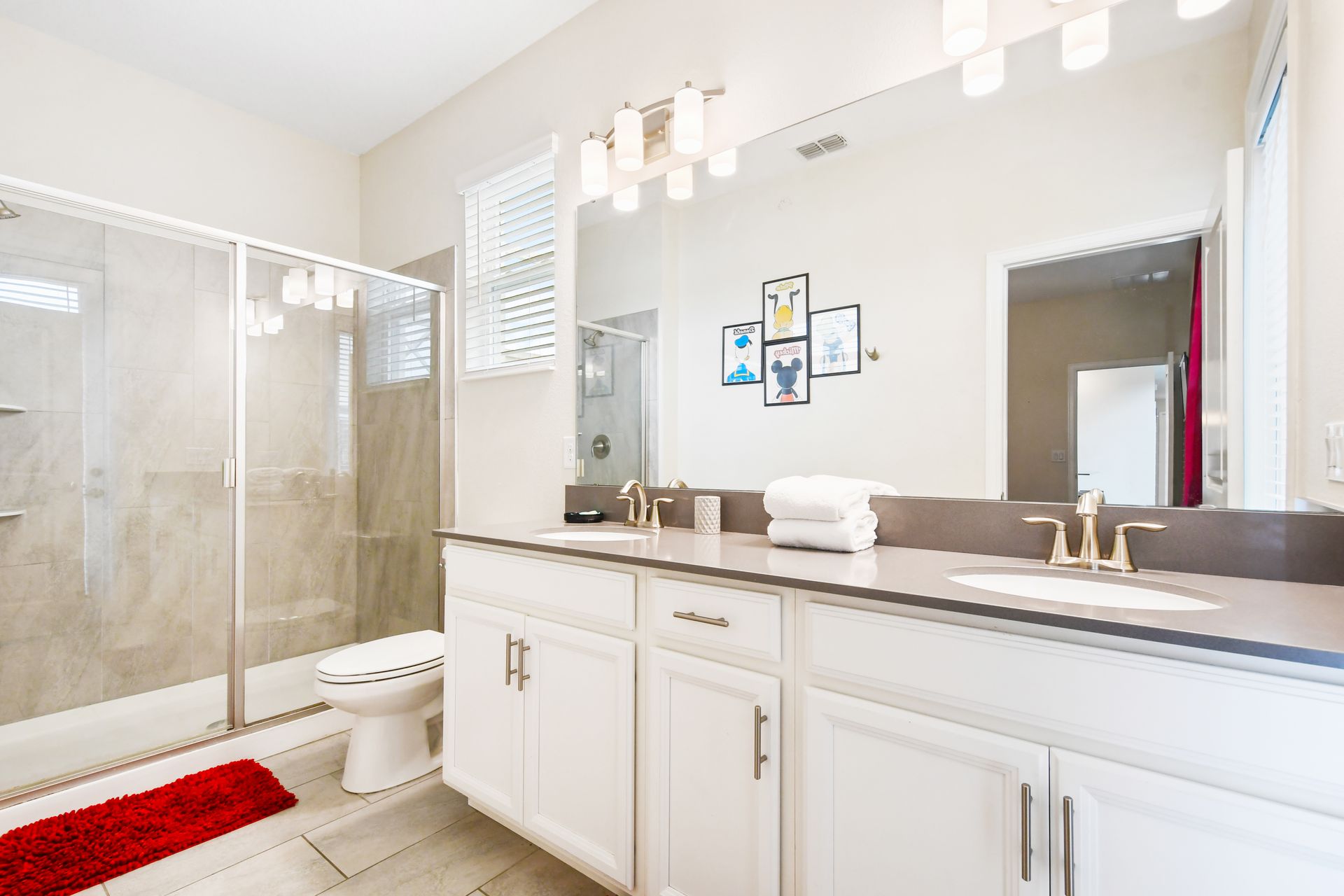 Pamper yourself in our elegant bathroom, offering you a relaxing oasis to unwind after a day of adventure.