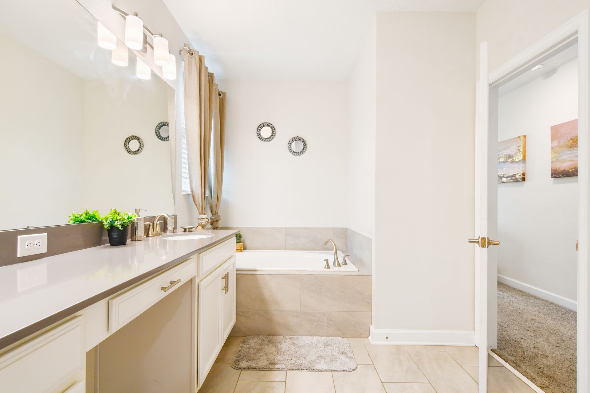 Refresh and rejuvenate in our modern bathroom, offering you a spa-like experience during your stay.