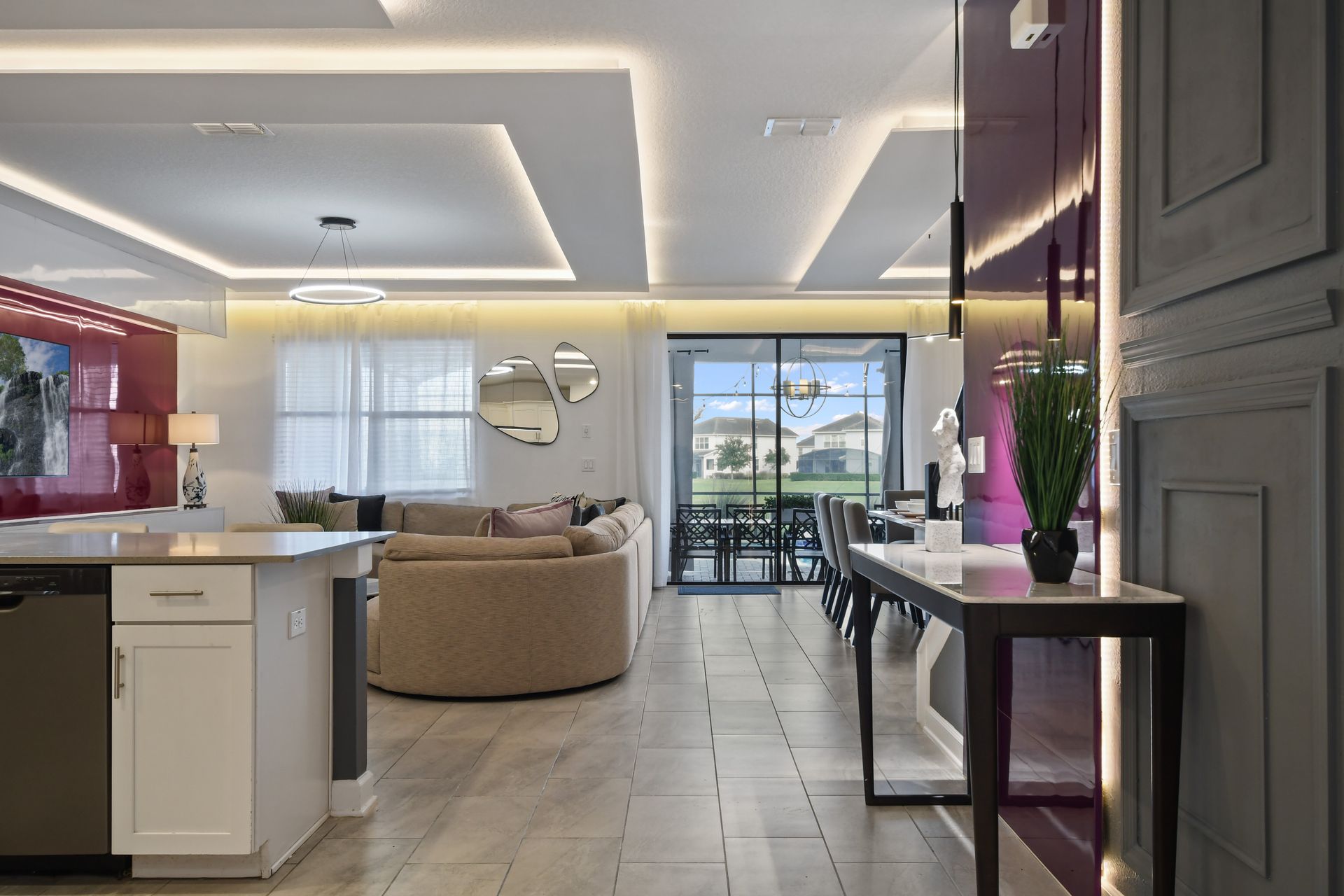 Step into style with this open-concept space featuring bold design and natural light!