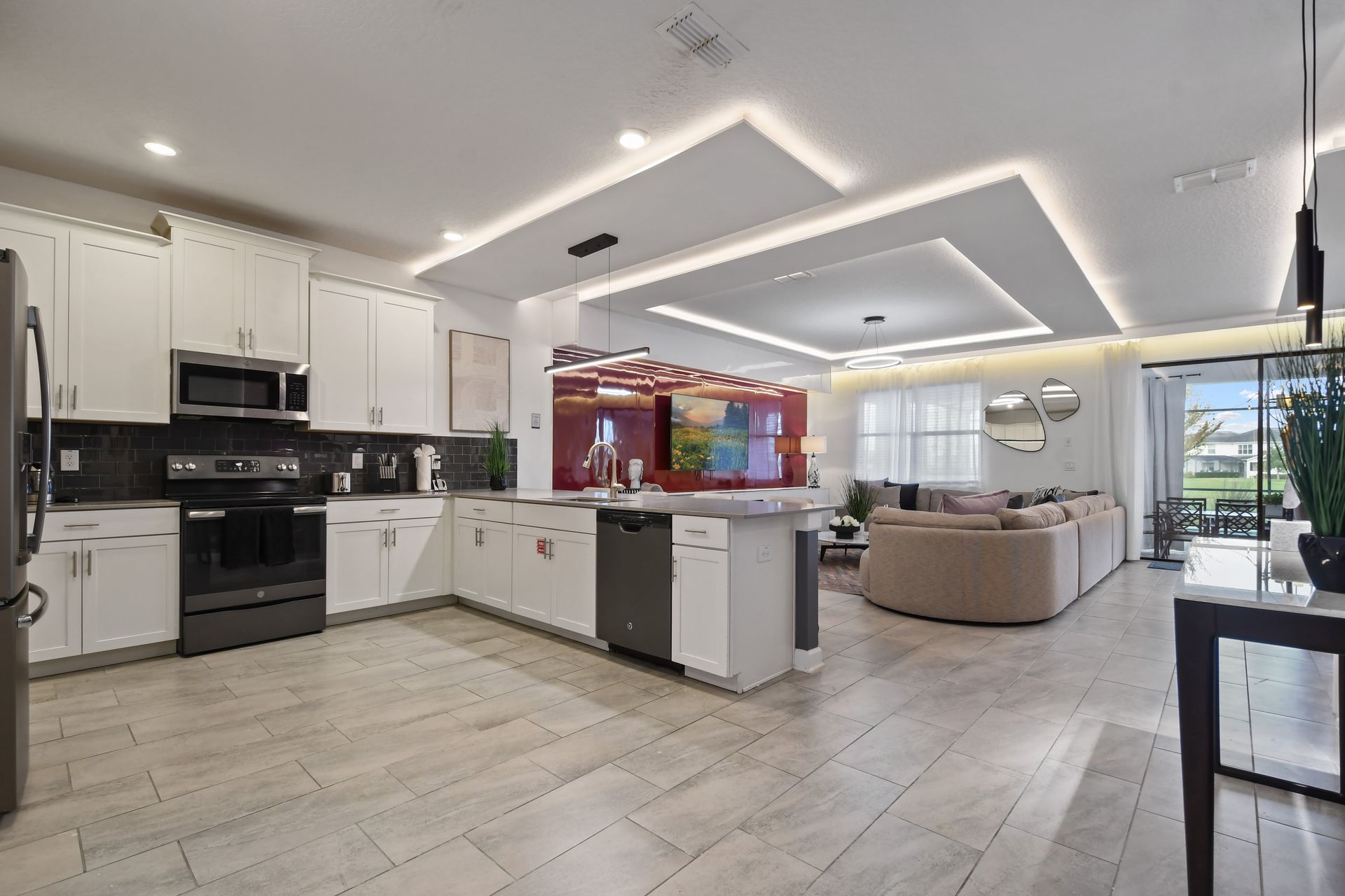 Cook in style in this sleek modern kitchen with quartz counters and stainless steel!
