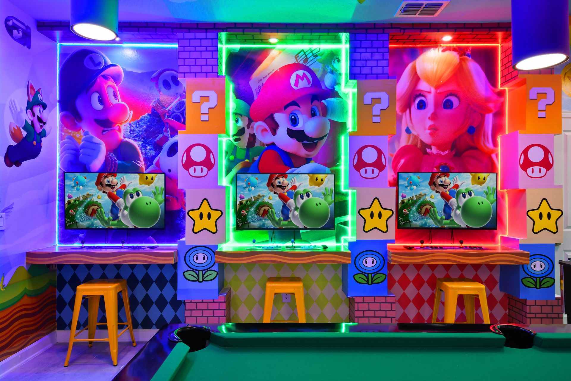 Level up your stay in this vibrant Super Mario-themed gamer’s paradise!